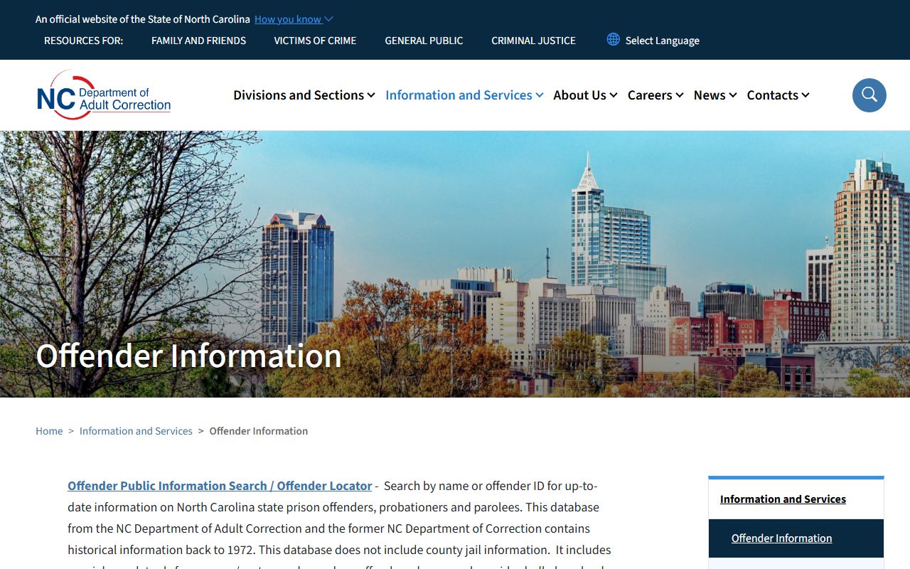 Alamance County arrest records and court charges N.C. DAC offender searches