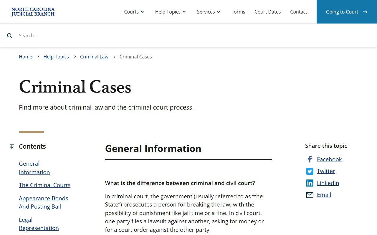 Alamance County criminal court records criminal cases help topic