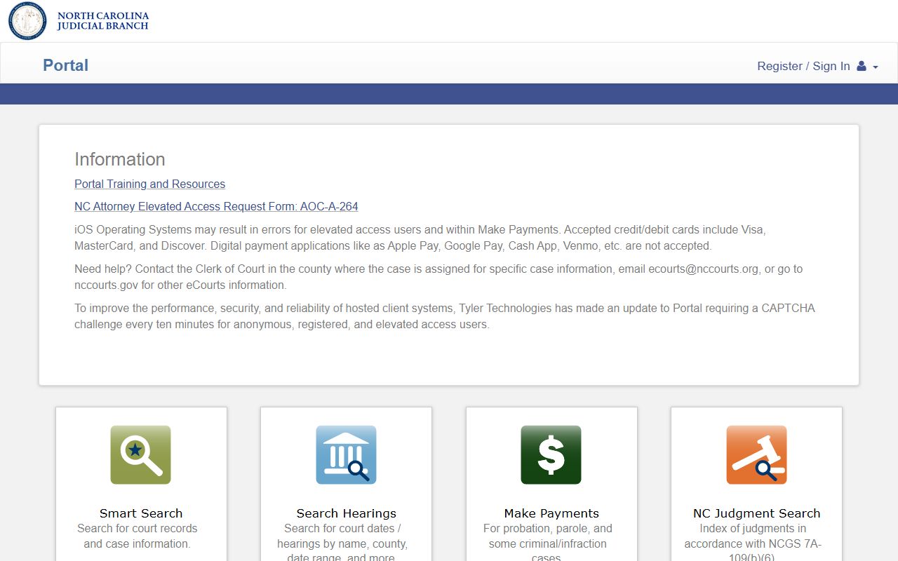 Alamance County court records NC eCourts Portal Smart Search