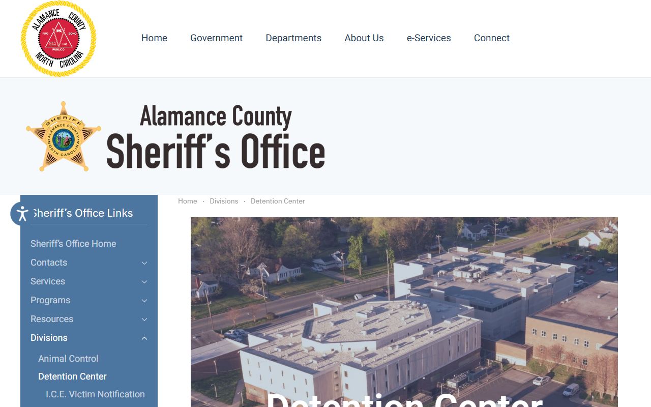 Alamance County inmate records Detention Center source