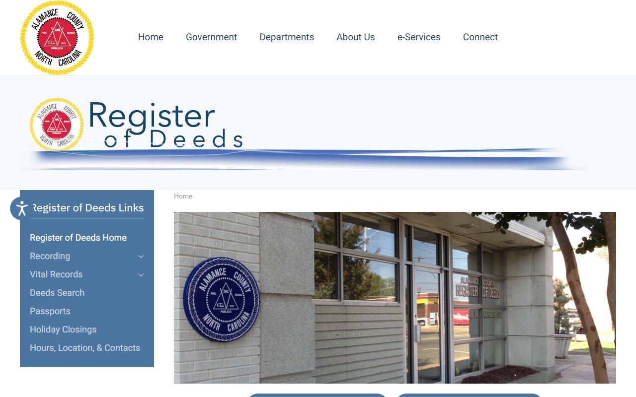 Alamance County marriage and divorce records Register of Deeds office