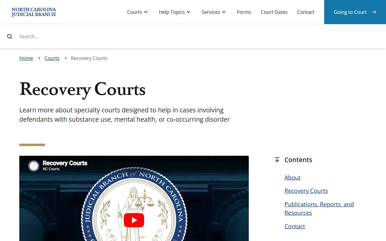 Alamance County traffic court records Recovery Courts source